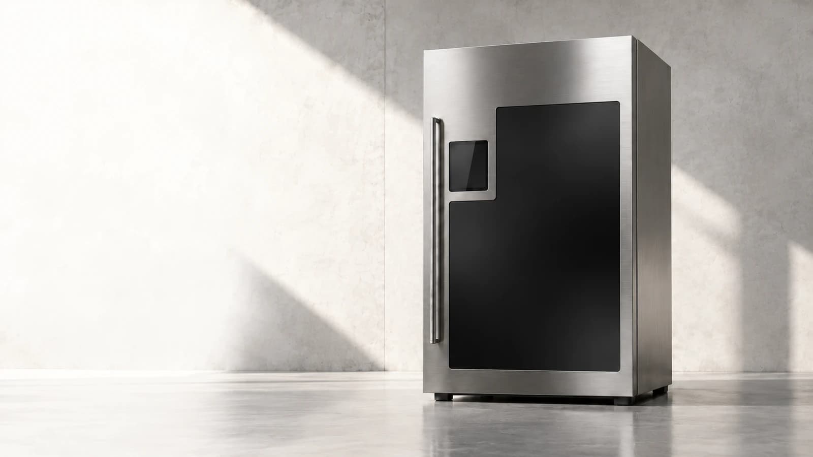 Cooking machine concept in a sunlit studio